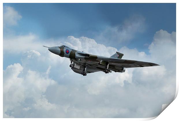 XH558 Vulcan  Print by J Biggadike