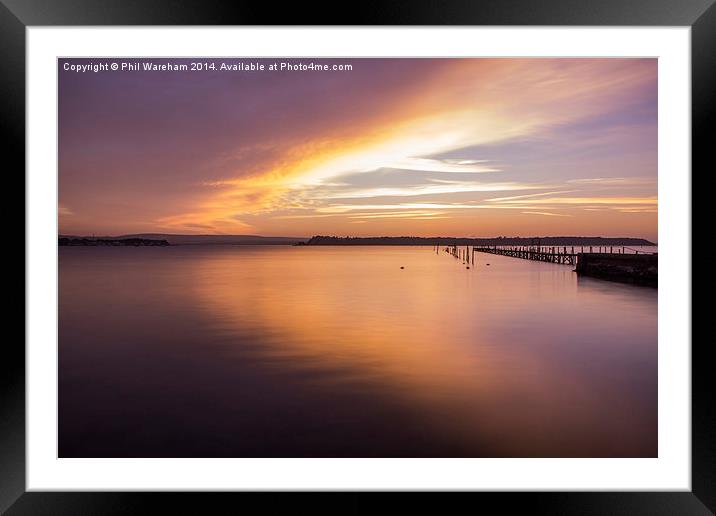  A long sunset Framed Mounted Print by Phil Wareham
