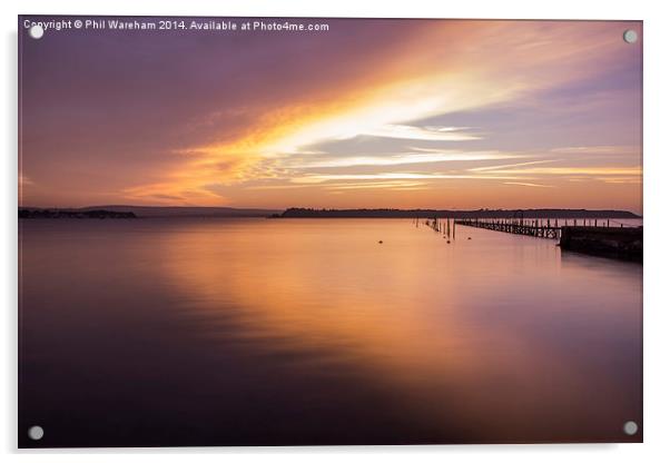  A long sunset Acrylic by Phil Wareham