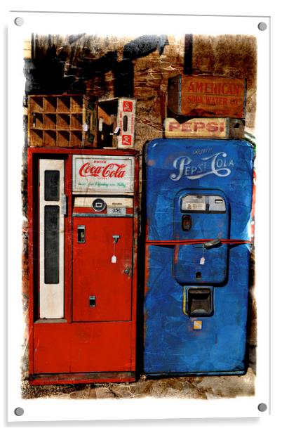  Pepsi vs. Coca Cola Acrylic by Mary Machare