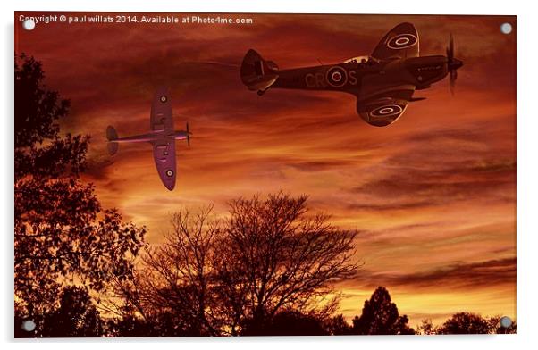  Supermarine Spitfires Acrylic by paul willats