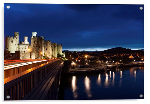  Conwy Castle Night Acrylic by James Grant