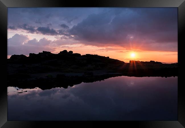  Doxey Pool Sunset Framed Print by James Grant