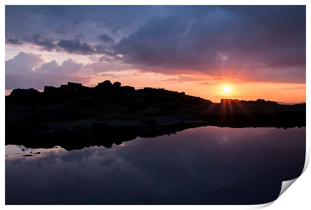  Doxey Pool Sunset Print by James Grant