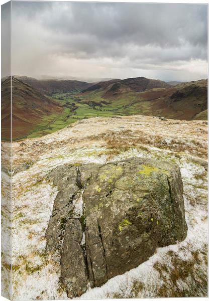  Great Langdale in WInter Canvas Print by James Grant