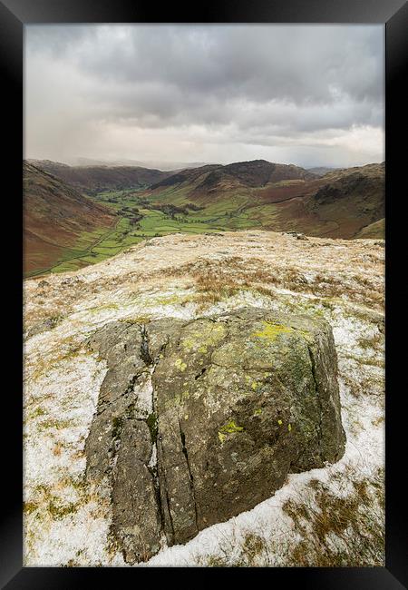  Great Langdale in WInter Framed Print by James Grant
