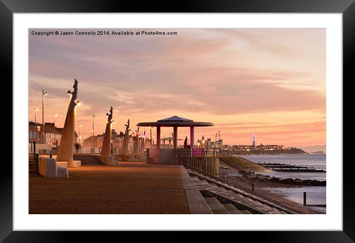  Cleveleys Sunset Framed Mounted Print by Jason Connolly