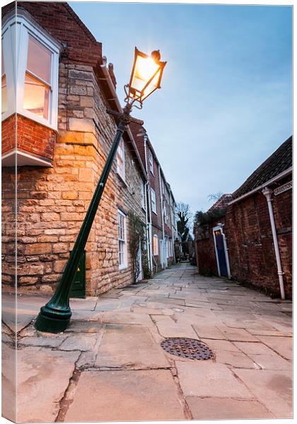  Lincoln Leaning Lampost Canvas Print by James Grant