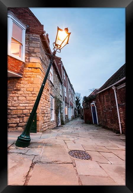  Lincoln Leaning Lampost Framed Print by James Grant