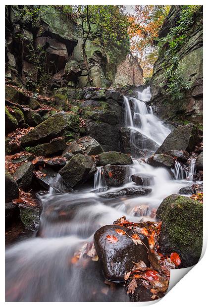  Lumsdale Waterfall Print by James Grant