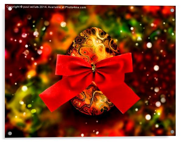  THE CHRISTMAS EGG Acrylic by paul willats