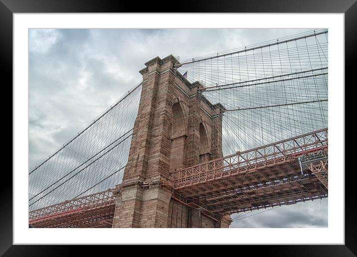  Brooklyn Bridge Framed Mounted Print by Mark Godden