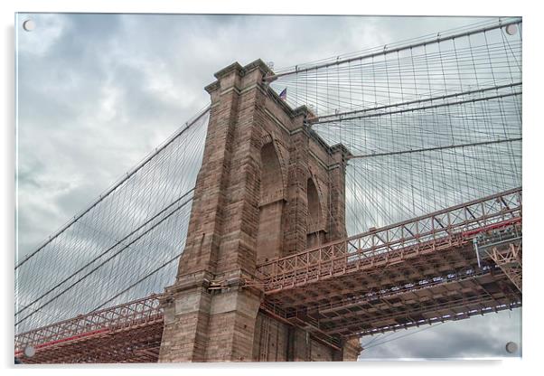  Brooklyn Bridge Acrylic by Mark Godden