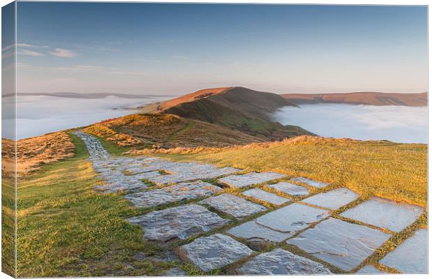  Rushup Edge Mist Canvas Print by James Grant