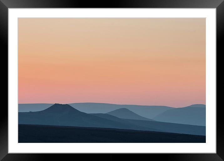  Win Hill and Lose Hill Framed Mounted Print by James Grant