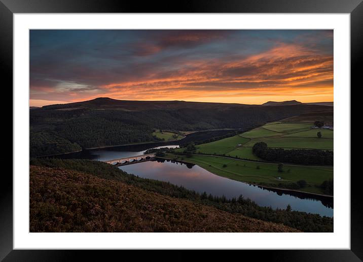  Win Hill and Ladybower Framed Mounted Print by James Grant