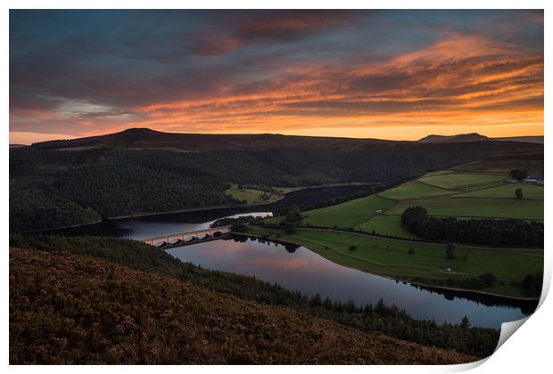  Win Hill and Ladybower Print by James Grant