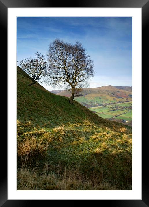 Back Tor Nook and Vale of Edale  Framed Mounted Print by Darren Galpin