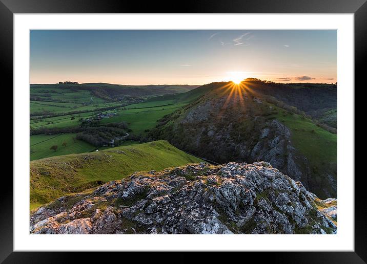  Thorpe Cloud Sunset Framed Mounted Print by James Grant
