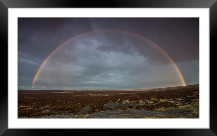  Stanage Rainbow Framed Mounted Print by James Grant