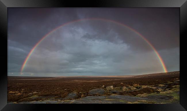  Stanage Rainbow Framed Print by James Grant
