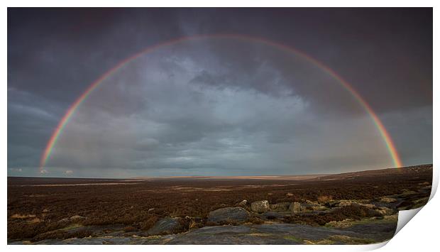  Stanage Rainbow Print by James Grant