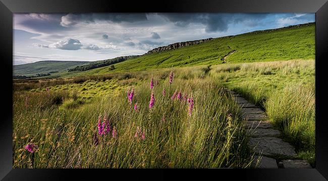  Stanage Edge Panoramic Framed Print by James Grant