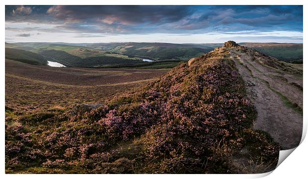  Win Hill Panoramic Print by James Grant