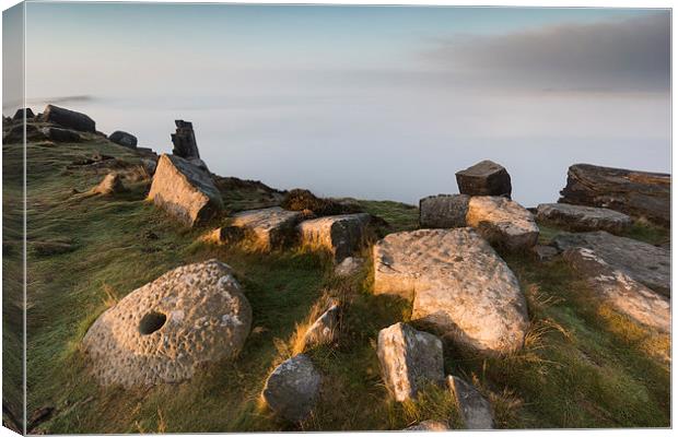  Curbar Edge Sunrise Canvas Print by James Grant