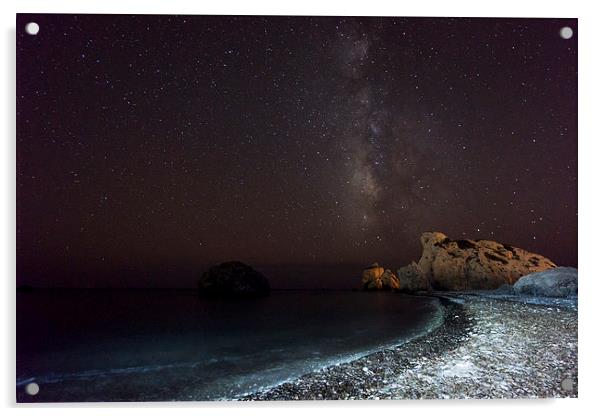  Aphrodites Rock Milky Way Acrylic by James Grant