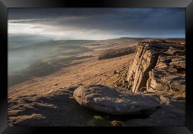  Stanage Edge Framed Print by James Grant