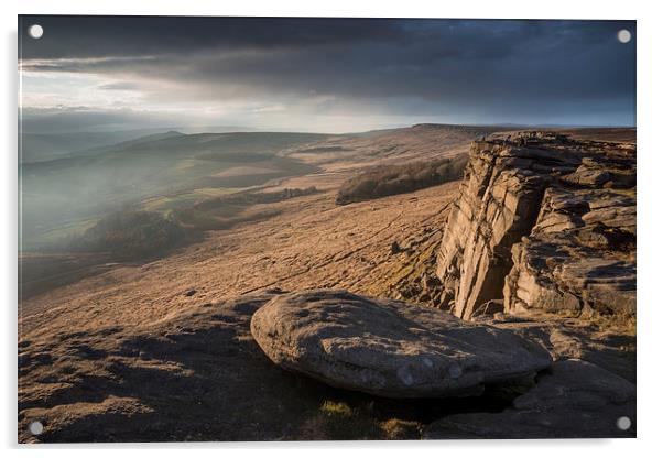  Stanage Edge Acrylic by James Grant