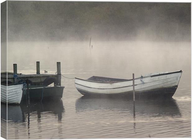 Boat in a mist Canvas Print by Stephen Mole