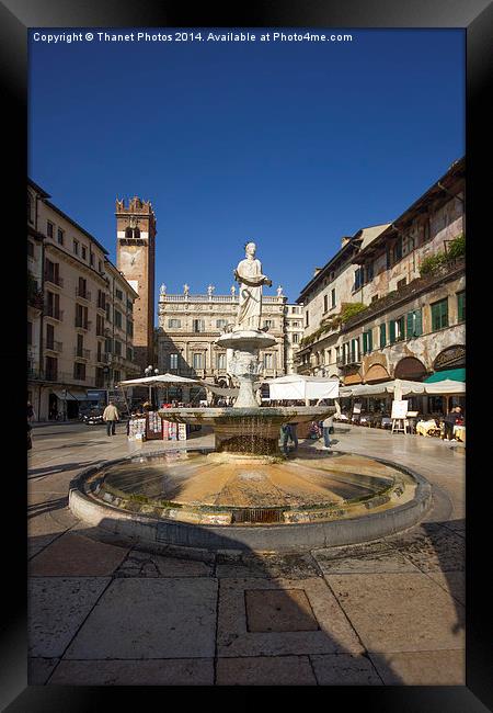  Piazza delle Erbe Framed Print by Thanet Photos