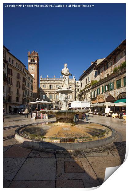  Piazza delle Erbe Print by Thanet Photos