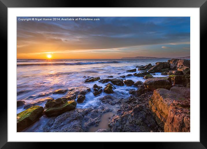 Hanover Point Sunset #2 Framed Mounted Print by Wight Landscapes