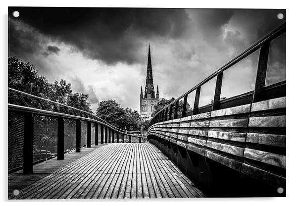  Norwich Cathedral Acrylic by Paul Sharp