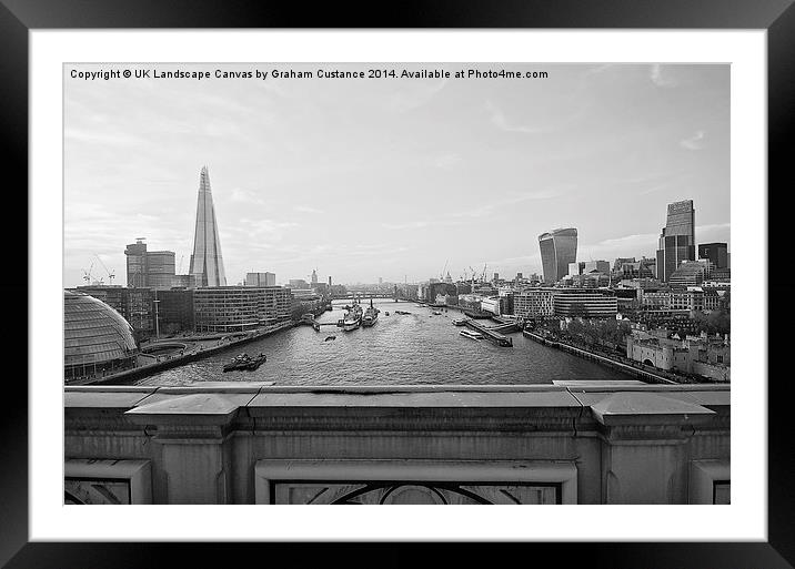  London Skyline Framed Mounted Print by Graham Custance