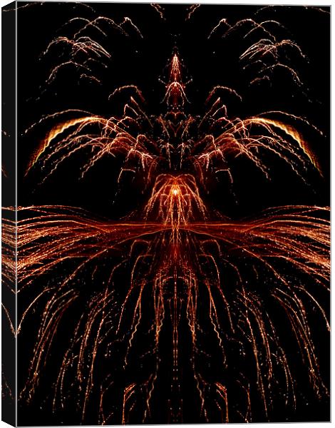  fountain of fire Canvas Print by Heather Newton