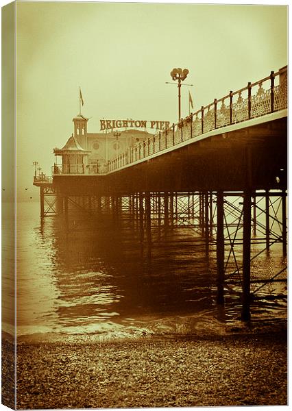   BRIGHTON PIER Canvas Print by DAVE BRENCHLEY