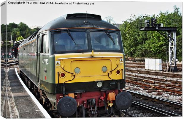 Class 47 at Bristol Temple Meads Canvas Print by Paul Williams