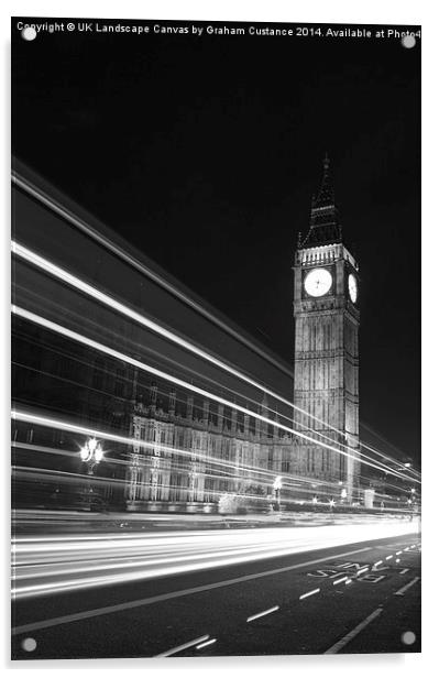  Big Ben at Night Acrylic by Graham Custance