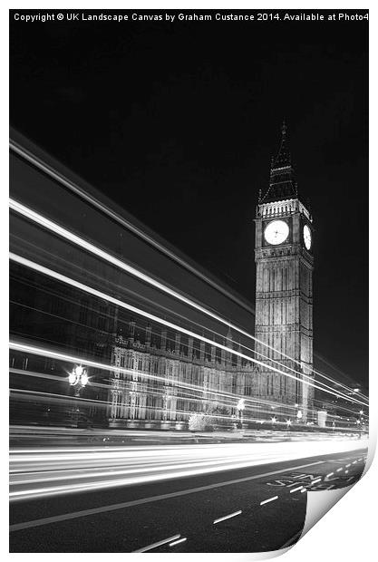  Big Ben at Night Print by Graham Custance