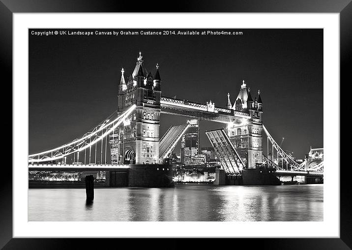  Tower Bridge London Framed Mounted Print by Graham Custance