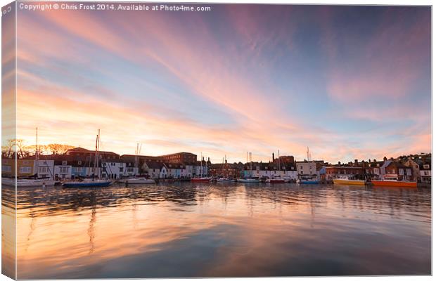  Weymouth Harbour Sunrise Canvas Print by Chris Frost