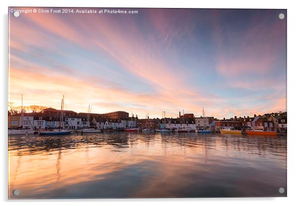  Weymouth Harbour Sunrise Acrylic by Chris Frost