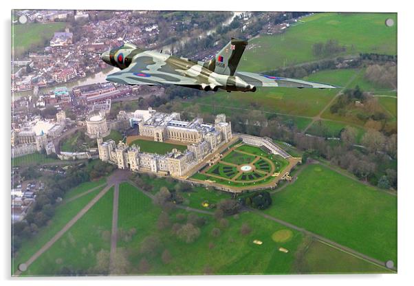  Vulcan XH558 over Windsor Acrylic by Oxon Images