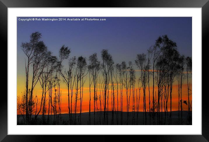  Fire in the sky Framed Mounted Print by Rob Washington