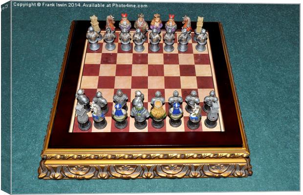 Reproduction medieval chess set  Canvas Print by Frank Irwin