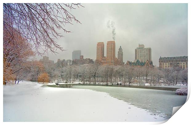  Snow in Central Park. Print by Mark Godden